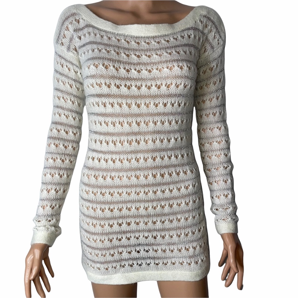 SOLD - AX Armani Exchange cream knit sweater